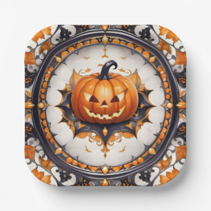 Trendy pompoen Halloween herfst Collectie Papieren Bordje
