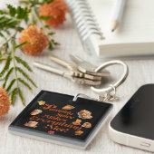 Trendy pompoenkruid maakt alles mooi sleutelhanger (Voorkant Rechts)