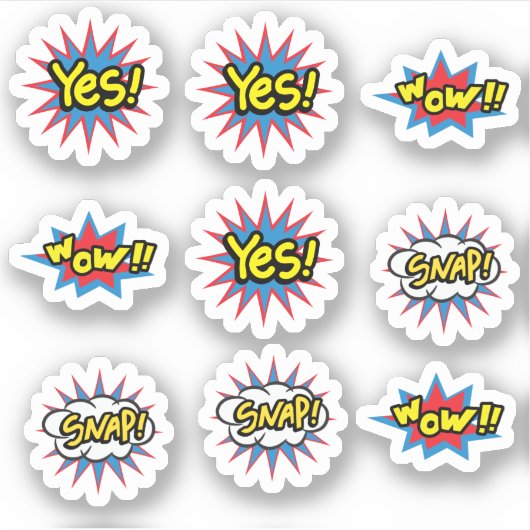 Trendy Pop Art Sticker (Voorkant)