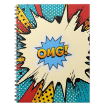 Trendy popart Moderne retro OMG jaren 50 rood blau