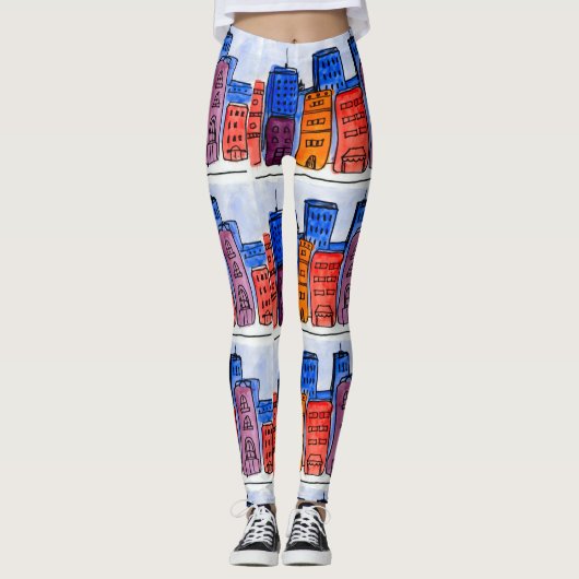 Trendy Populair Big City Life Leggings (Voorkant)