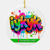 Trendy Populaire Tiener Meme IYKYK 6-7 67 Ornament (Achterkant)