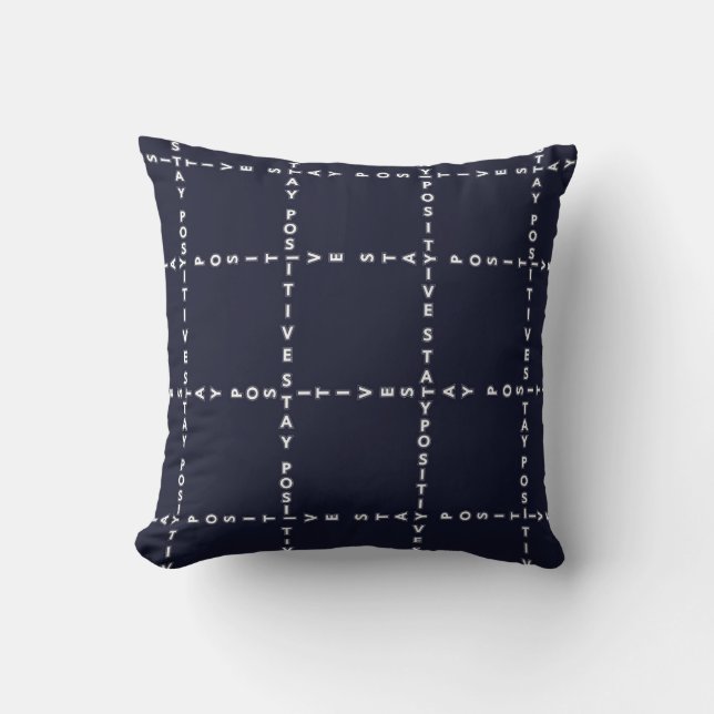 Trendy 'Positief' patroon, grid check. Kussen (Voorkant)
