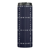 Trendy 'Positief' patroon, grid check. Thermosbeker (Achterkant)