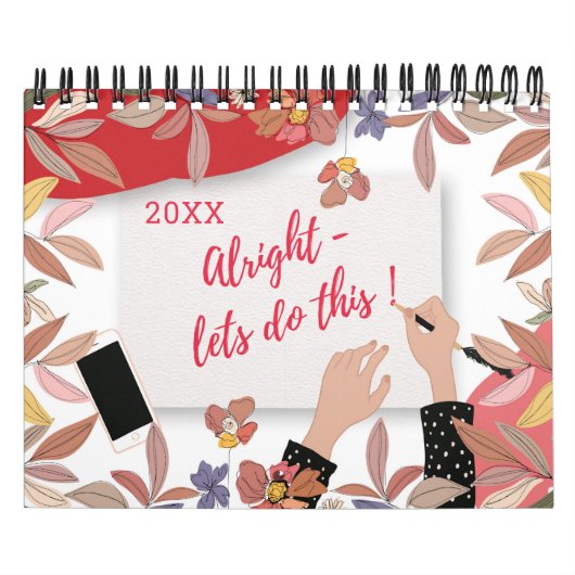 Trendy Positivity Motivatie Abstracte meisjes 2022 Kalender (Hoes)