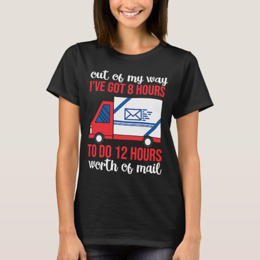 Trendy Post Carrier Outfit Postal Mailman T-shirt (Voorkant)