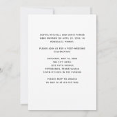 Trendy Post Wedding Announcement and Party | Foto Kaart (Achterkant)