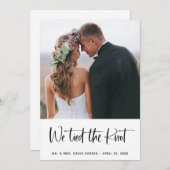 Trendy Post Wedding Announcement and Party | Foto Kaart (Voorkant / Achterkant)