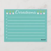 Trendy potcactus recept briefkaart (Achterkant)