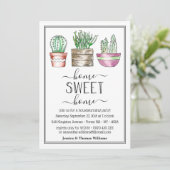 Trendy Potted Planten Housewarming Party Kaart (Staand voorkant)