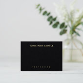 Trendy Premium Black Gold look Modern elegant Visitekaartje (Staand voorkant)