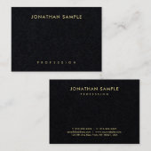 Trendy Premium Black Gold look Modern elegant Visitekaartje (Voorkant / Achterkant)