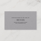 Trendy Premium Gray Monogram Minimalist Visitekaartje (Achterkant)