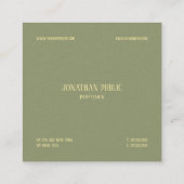 Trendy Premium Pearl Finish Modern Elegant Top Vierkante Visitekaartje (Achterkant)