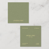 Trendy Premium Pearl Finish Modern Elegant Top Vierkante Visitekaartje (Voorkant / Achterkant)