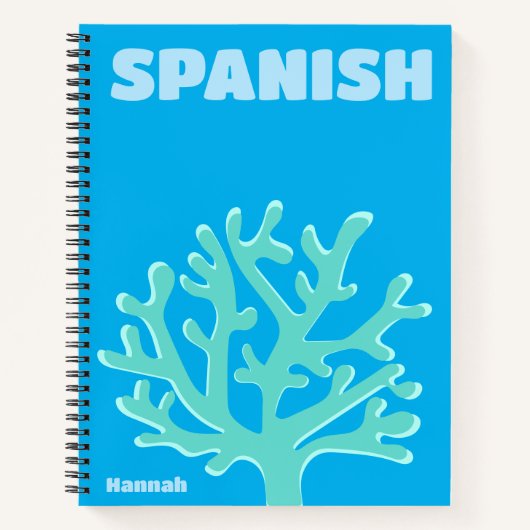 Trendy Preppy Blue Beach Notitieboek (Voorkant)