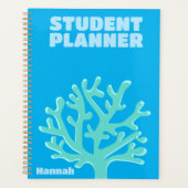 Trendy Preppy Blue Beach Planner (Voorkant)