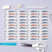 Trendy Preppy Mediterrane Sardine Vis Tissuepapier (Craft)