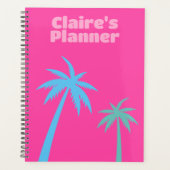 Trendy Preppy roze palmboom Planner (Voorkant)