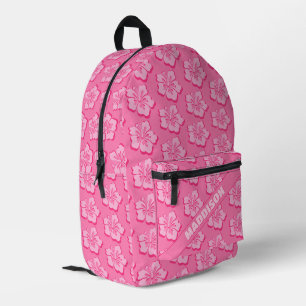 Trendy Preppy Tropische Bloemen Bedrukte Rugzak