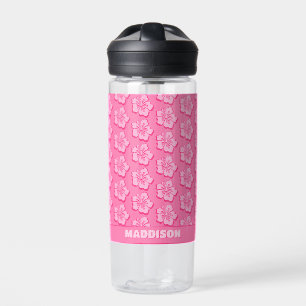 Trendy Preppy Tropische Bloemen Waterfles