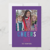 Trendy Prettige feestdagen de groetfoto van de Fam Kaart (Voorkant)