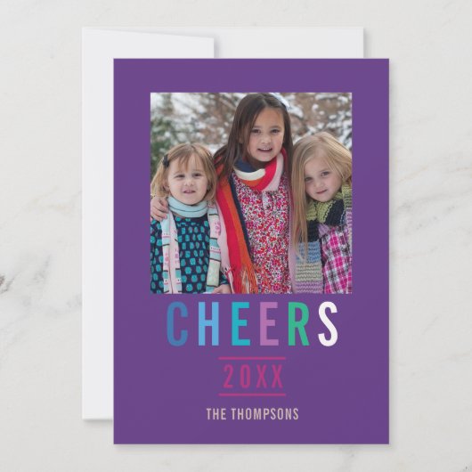 Trendy Prettige feestdagen de groetfoto van de Fam Kaart (Voorkant)