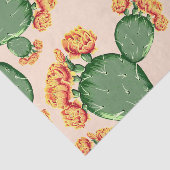 Trendy Prickly Pear Cactus & Cactus Blossom Tissuepapier (Detail)