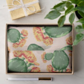 Trendy Prickly Pear Cactus & Cactus Blossom Tissuepapier (Geschenk)