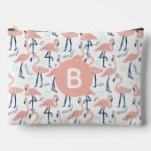 Trendy Princess Flamingo patroon Monogram Pink Etui (Voorkant)
