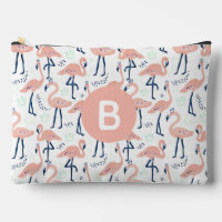 Trendy Princess Flamingo patroon Monogram Pink