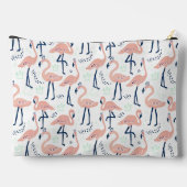 Trendy Princess Flamingo patroon Monogram Pink Etui (Achterkant)