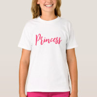 Trendy Prinses Print T-shirt Design Roze