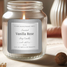 Trendy Product Verpakkingslabels Zilveren Grijze K Vierkante Sticker