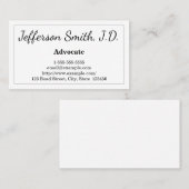 Trendy & Professional Advocate Visitekaartje (Voorkant / Achterkant)