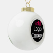 Trendy Professional Business Custom Festive Keramische Bal Ornament (Links)