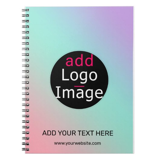 Trendy Professional Business Custom Gradient Notitieboek (Voorkant)