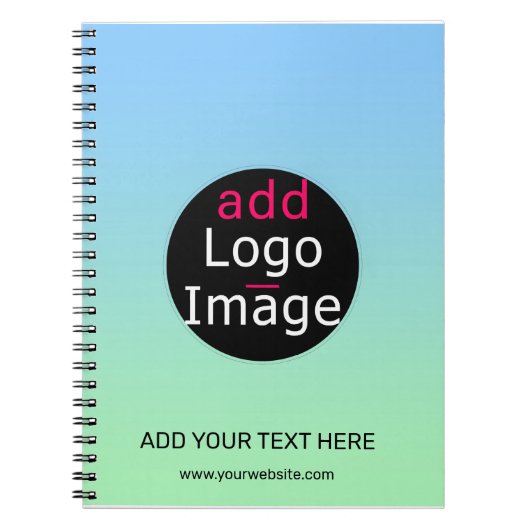 Trendy Professional Business Custom Gradient Notitieboek (Voorkant)
