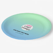 Trendy Professional Business Custom Gradient Papieren Bordje (Gekanteld)