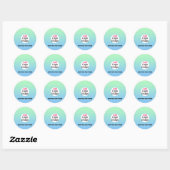 Trendy Professional Business Custom Gradient Ronde Sticker (Vel)