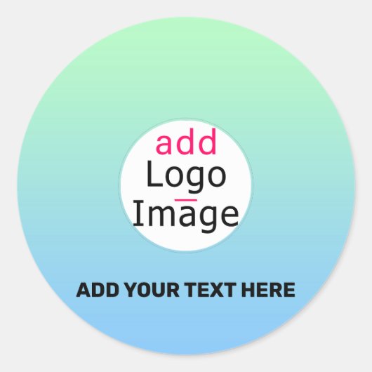 Trendy Professional Business Custom Gradient Ronde Sticker (Voorkant)