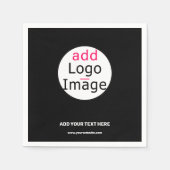 Trendy Professional Business Custom Logo Black Servet (Voorkant)