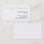 Trendy Professional Chic White Visitekaartje (Voorkant / Achterkant)