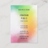 Trendy Professional Colorful Moderne Abstracte kun Visitekaartje (Achterkant)