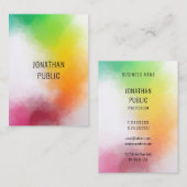 Trendy Professional Colorful Moderne Abstracte kun Visitekaartje (Voorkant / Achterkant)