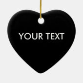 Trendy Professional Custom Merk Name Black Heart Keramisch Ornament (Achterkant)