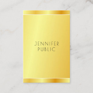 Trendy Professional Elegant Faux Gold Modern Visitekaartje