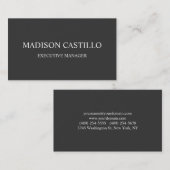 Trendy Professional Elegant Modern Gray Visitekaartje (Voorkant / Achterkant)