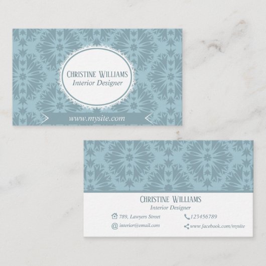 Trendy Professional Interior Designer Visitekaartje (Voorkant / Achterkant)