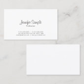 Trendy Professional minimalist legant Plain Visitekaartje (Voorkant / Achterkant)